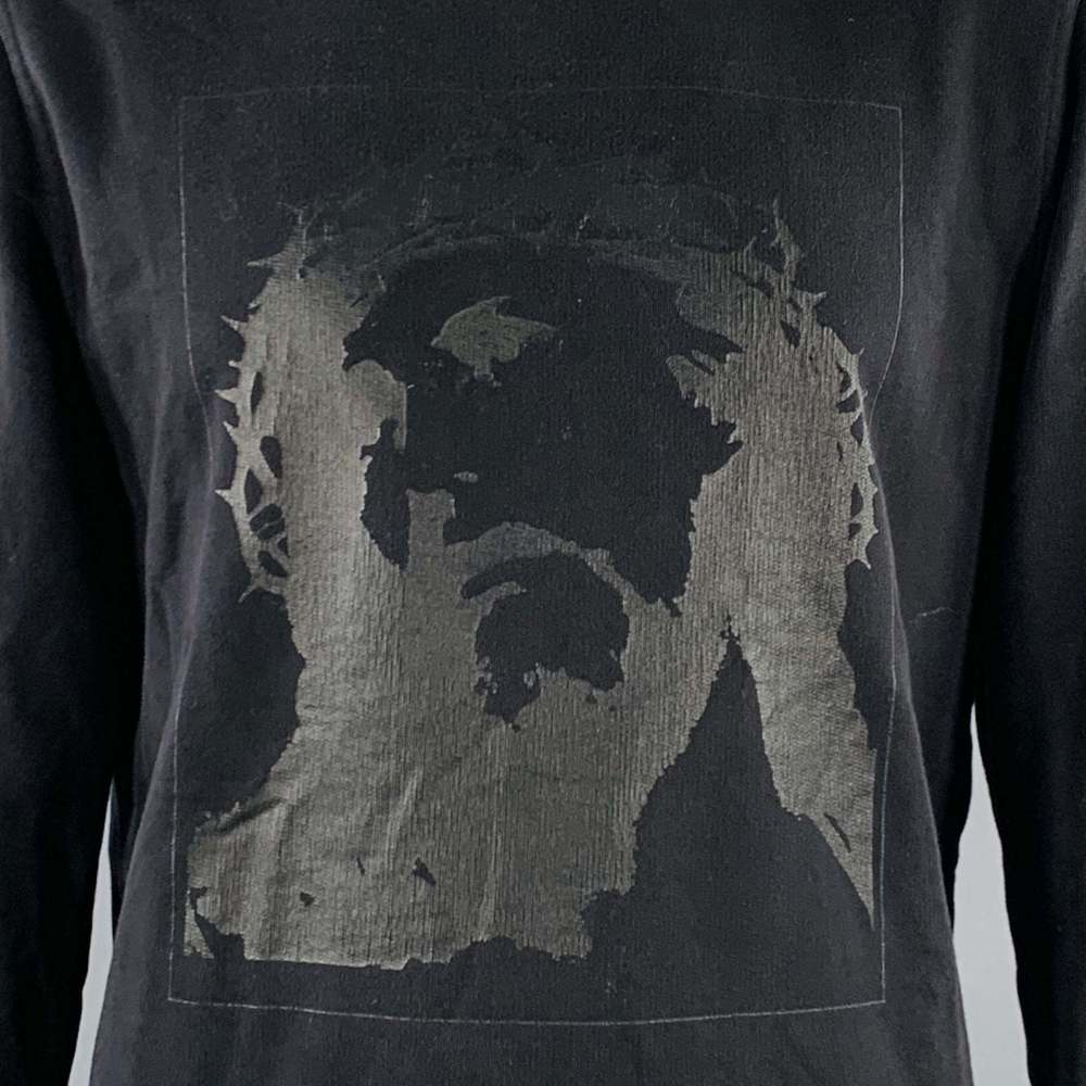 GIVENCHY Black Jesus Graphic Cotton Cuban Fit Crew Neck Sweatshirt - Picture 2 of 10